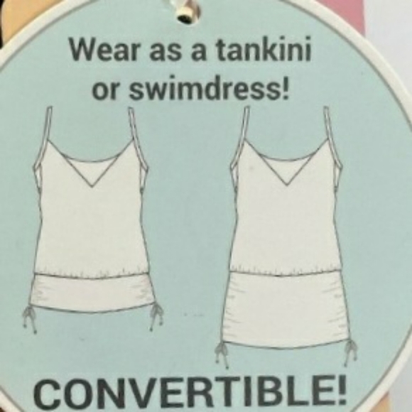 Go Gossip Womens Swim Suit Convertible Tankini Deep Dive Blue Swim Suit Medium - Picture 5 of 13